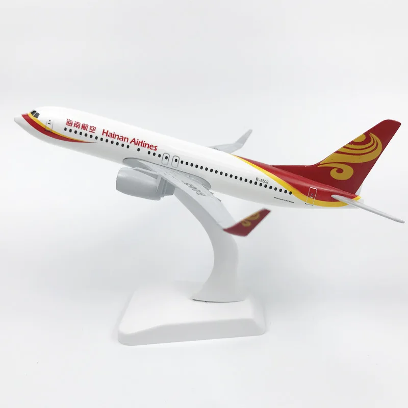 

Модель самолета из сплава 20 см, модель 737 авиакомпании Hainan Airlines с посадочным шасси, модель литая самолета, игрушки, самолет, авиалайнер, детские подарки
