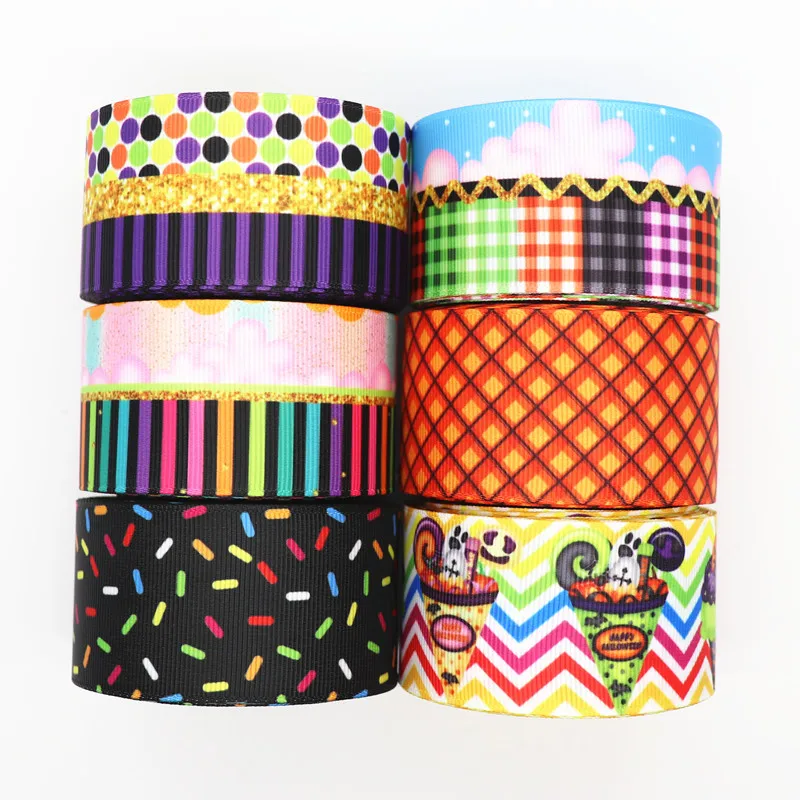 

10 Yards 1.5'' 38MM Halloween Printed Grosgrain Ribbons For Hair Bows DIY Handmade Materials Y19090602