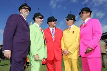 Men's Suits & Blazers Latest Coat Pant Designs Pink Purple Men Suit Slim Fit 2 Piece Formal Colorful Tuxedo Party Blazer