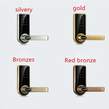 

LACHCO Electronic Door Lock Touch Screen Password, 4 Cards, Digital Code Keyless Latch Bolt smart door Lock Smart Home A19073BS