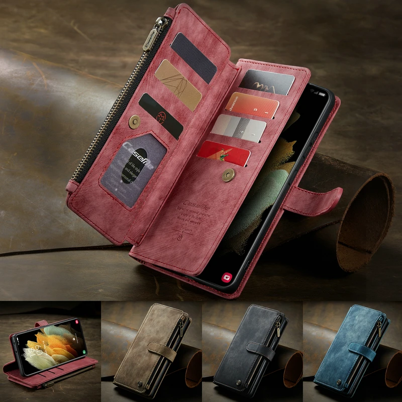 Роскошный чехол-книжка CaseMe S21FE для Samsung S21 S10 Plus Ultra S20FE кожаный чехол Galaxy Note10 S8 S9 |