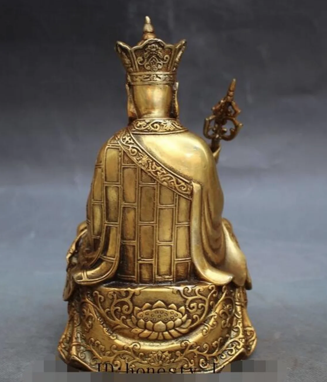 Тибетский буддийский храм Joss Bronze Gilt Jizo Ksitigarbha статуя Будды Бодхисаттва