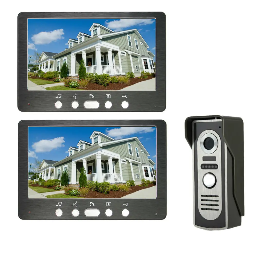 

Video Door Intercom 7 Inch Wired Video Door Phone Visual Video Intercom Doorbell Monitor Camera Kit For Home Security