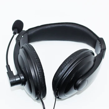 

Professional 3.5mm Jack Over Ear Headset Laptop Desktop PC Business Multimedia With Microphone Wired Headphone Black Computer