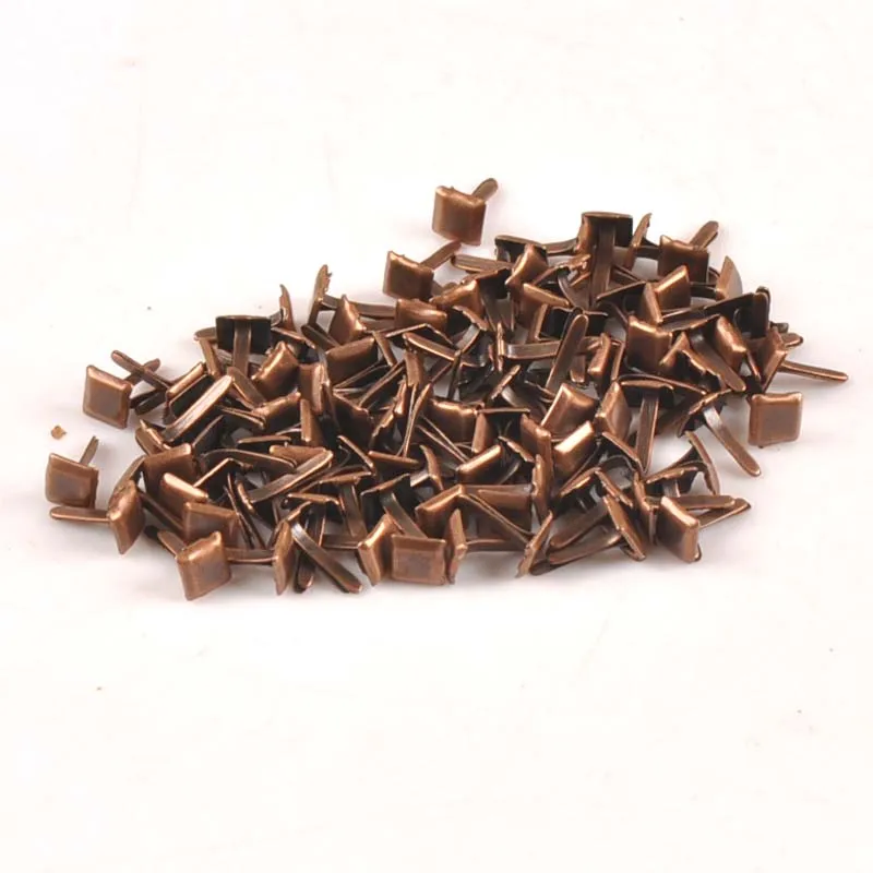 Scrapbooking decoration Metal brads 50pcs Mini Cube Brads Scrapbooking Embellishment Fastener 4.5x8mm cp2402