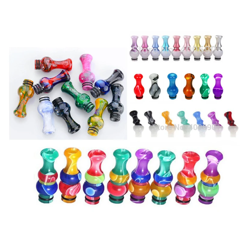 Nigel E Cig Drip Tips Acrylic Colorful Gourd Mouth Peice Vapor 510 for