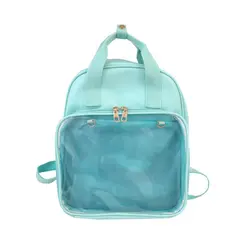 100 шт/партия милые прозрачные женские рюкзаки желе цвет Школьный рюкзак мода Ita девушки сумки для школы рюкзак Новый