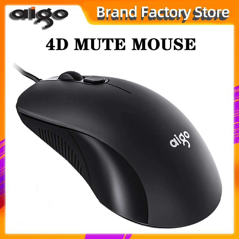 Aigo Q21 Настольный ПК компьютер Мышь 4 кнопочный Точек на дюйм 2400 Проводная игровая