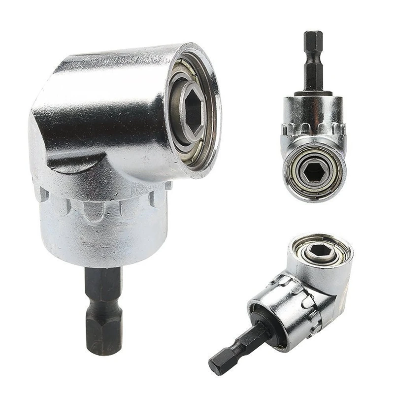 GTBL Ratchet Gator Grip Original Universal Socket Wrench Power Drill Adapter Set And 105 Degree Right Angle Extension 1/4 Inch D |