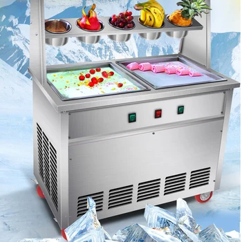 

Free ship by sea by air fried ice cream machine double pan size