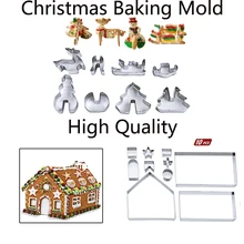 8/10 шт./компл. DIY Нержавеющая сталь формы для выпечки 3D формочка для рождественского печенья форма для печенья инструменты для украшения торта 25*18,2*3 см
