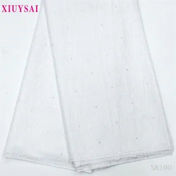 

White Nigerian Lace Fabrics 2020 African Swiss Voile Lace High Quality Swiss Voile Lace in Switzerland For Wedding SK100