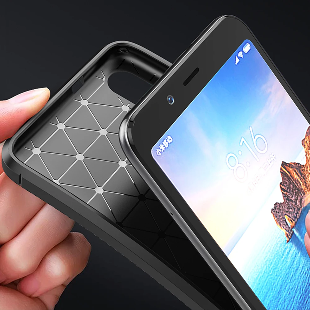 Роскошный чехол из углеродного волокна для Redmi 7A ударопрочный телефона Xiaomi 7 A с