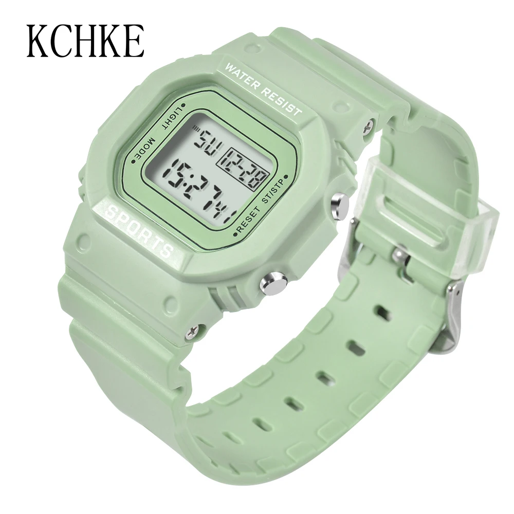 

Fashion Women Watches LED Electronic Digital Display Retro Style Date Military Sport Rubber Quartz Watch Waterproof Alarm Watch