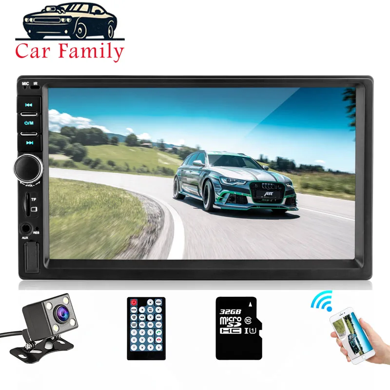 

Car Family Car Radio 2 Din MP5 Player Digital LCD Display Touch Screen Car Autoradio With Mirror Link Backup Camera TF USB AUX