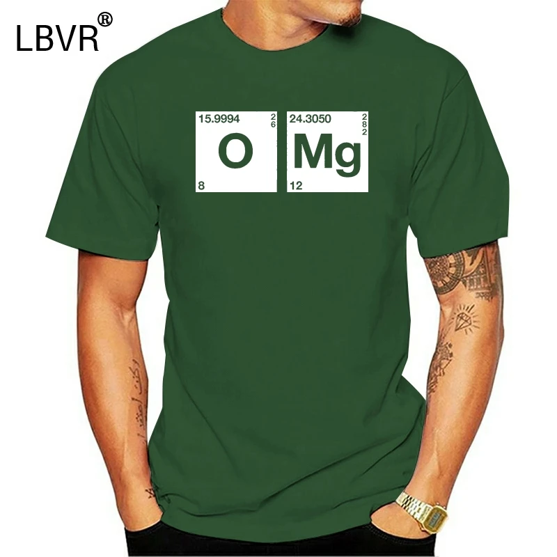 Online T Shirts Design Mens Tshirt Oxygen Magnesium Omg Periodic Table Science Chemistry Funny Shirt | Мужская одежда