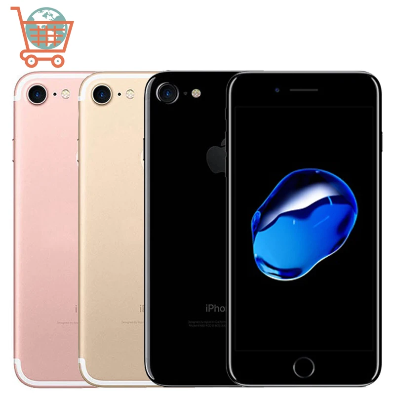 Apple-teléfono inteligente iPhone 7 7 P Original, smartphone con pantalla de 128 pulgadas/256 pulgadas, 32 GB/4,7 GB/5,5 GB, IOS, cámara de 12MP, reconocimiento de huella dactilar
