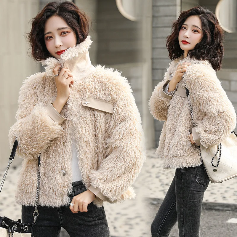 

Sheep Shearing Coat Women's Short by Age Graceful Women's Tennis Red Douyin Short Coat Fur WOMEN'S Dress Fashionable