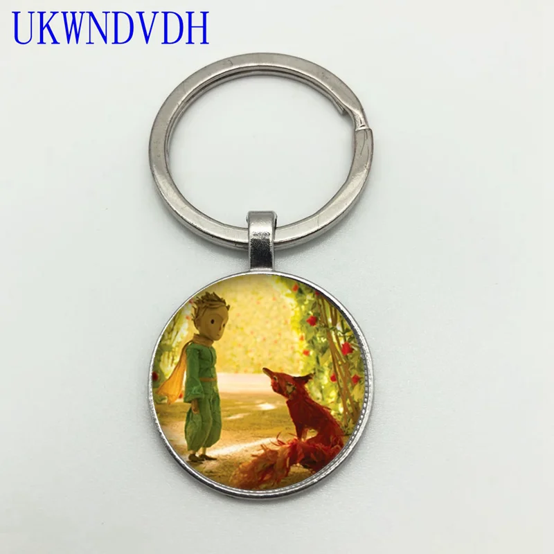 Лучшие продажи мультфильм милый маленький принц стекло выпуклый Топ брелок Персонализированный Кулон