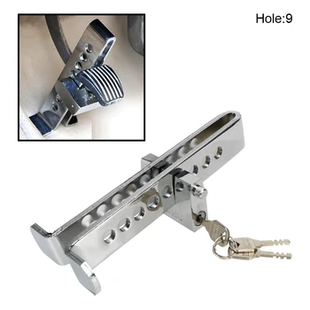 

LEEPEE 8/9 Hole Lock Universal Brake Throttle Lock Safety Anti-Theft Anti-Retractable Car Brake Clutch Pedal Lock