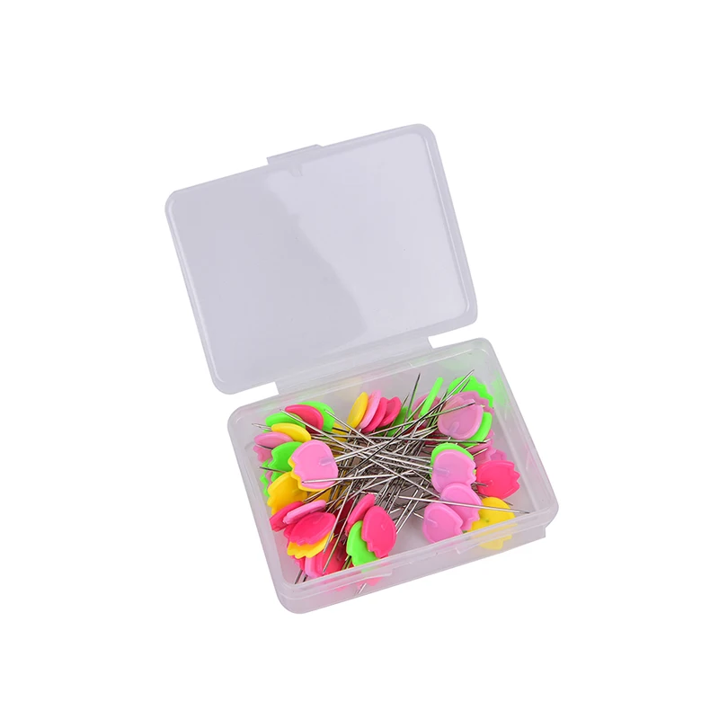 Style 3(50pcs) Лоскутный инструмент для вышивки цветок кнопка головы шпильки иглы для вышивания для DIY лоскутное инструмент Аксессуары для шитья - Цвет: Style 3(50pcs)