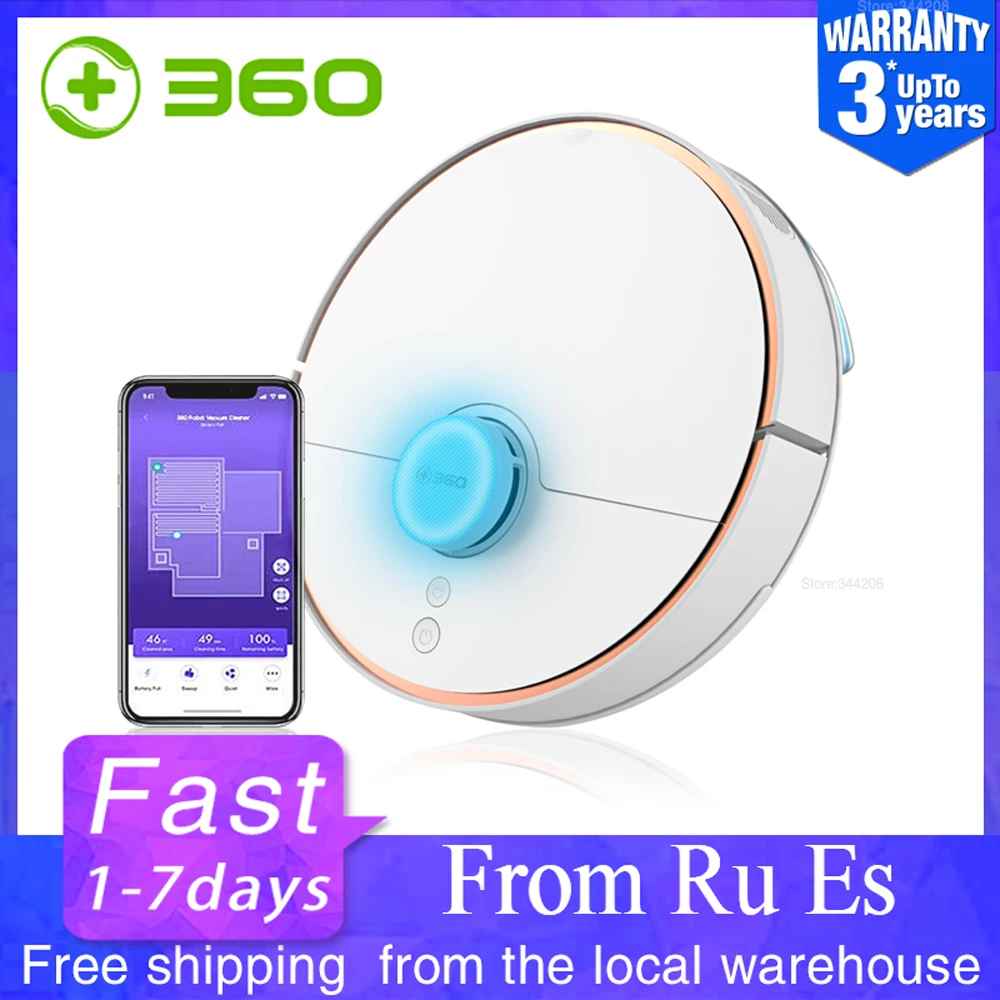 

360 S7 Laser Navigation Robot Vacuum Cleaner For Home with SLAM Route Planning Suction Mopping Map Memory Sweeping Floor Mopping