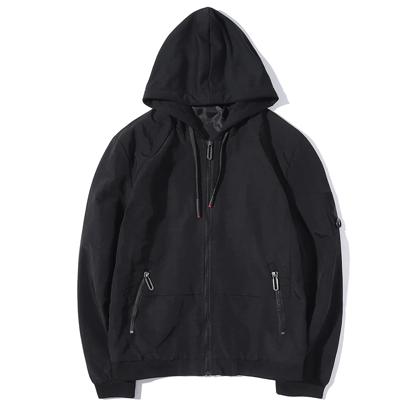 

Plus size 8XL 7XL 6XL 5XL Hooded Jacket Men Autumn Spring Casual Windbreaker Bomber Jackets Male Outwear Zipper Coat Streetwear