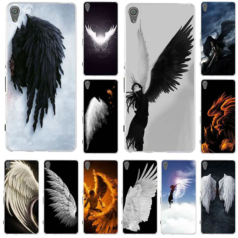 Fallen Angel Wings Fly Slim Silicone Soft Mobile Phone Case For Sony Xperia XZ Z Z1 Z2 Z3 Z4 Z5 Compact M2 M4 M5 E3 E5 T3 XA | Мобильные