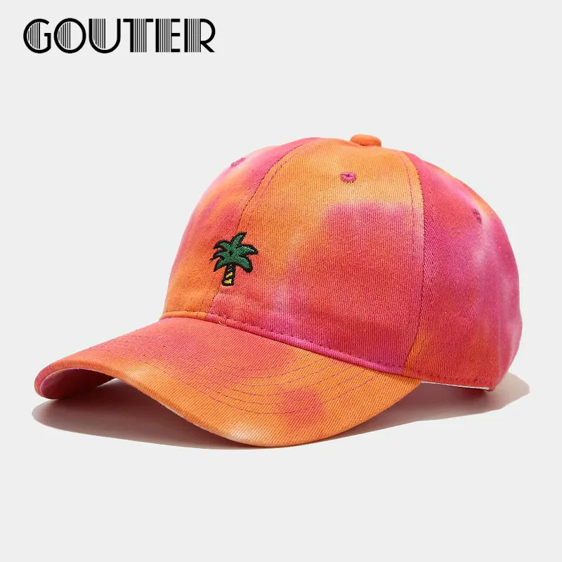 Корейский вышитый кокосовое дерево GOUTER собака летний школьный головной убор для