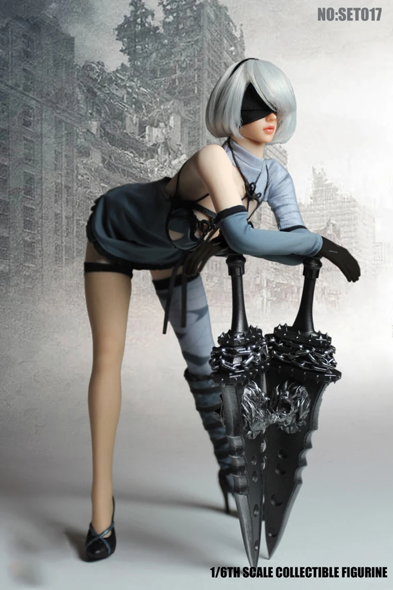 SET017 Косплей 1/6 Nil Механическая Эра робот Ulha AUTOMATA2B комплекты одежды йорха № 2 Тип B с головой для 12 дюймов Phicen