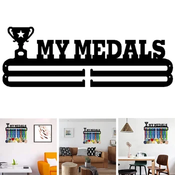 

Medal Hanger Running Swimming Wall Mount Awards Holder Home Sport Gym Organizer Stainless Steel Gymnastics Medal Display Rack