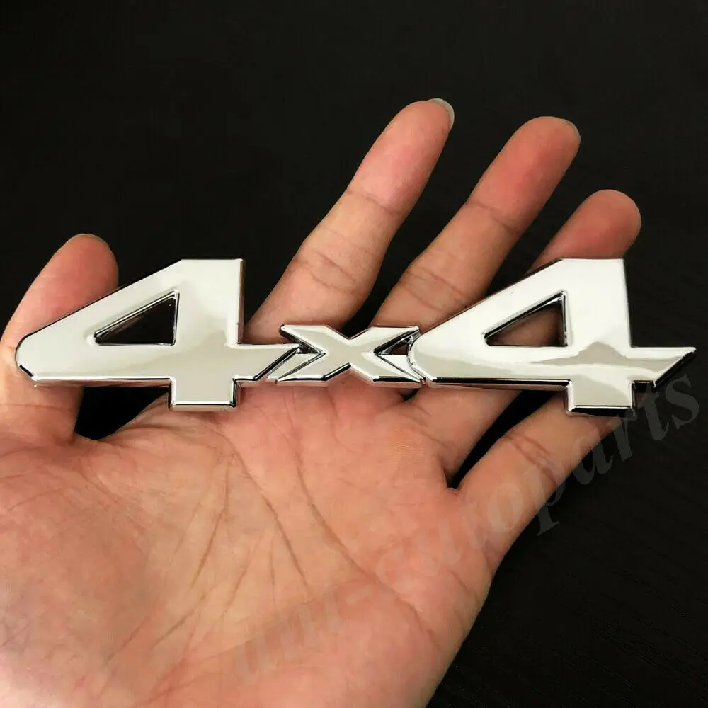 

Metal Chrome 4X4 Badge Car Trunk Rear Fender Emblem Decal Sticker 4WD SR5 V6