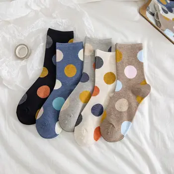 

2020 New Big Dot Cotton Socks Women Kawaii Women Socks Sweat Autumn and Winter