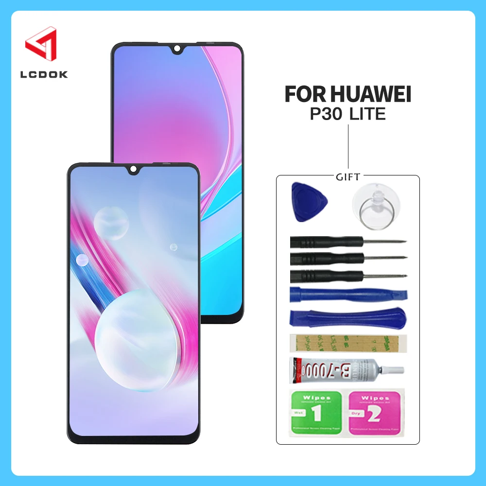 Тестирование ЖК-дисплей для huawei P30 Lite MAR AL00 TL00 L01 LX1 LX2 L21 L22 ЖК-дисплей Дисплей кодирующий преобразователь сенсорного экрана в сборе Панель Запчасти