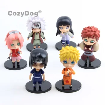 

6 Pcs/set Naruto Action Figure Toys 10cm Wholesale Zabuza Haku Kakashi Sasuke PVC Action Figures Toys Collectible Model Kid Gift