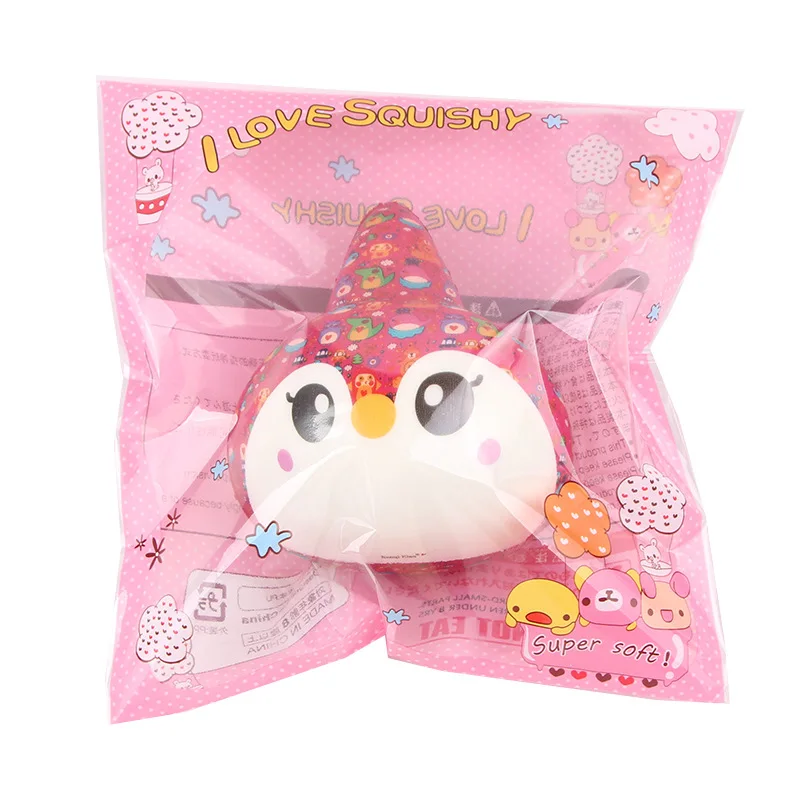 20pcs-красочные Пингвин Редкие Мягкие jumbo 11 см мягкий при нажатии игрушка медленно поднимающаяся игрушка PU