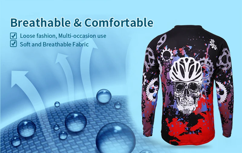 X-Tiger Bike DH рубашка с длинными рукавами нижние трикотажные изделия MTB велосипедная рубашка быстросохнущая спортивная одежда полиэстер майки для велоспорта