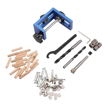 

Three-In-One Drilling Locator Tool Kit Hole Puncher Hole Locator Hole Opener Woodworking Positioner Drilling Jig Tool 25-60mm