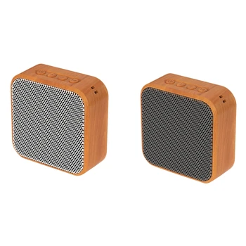 

A70 Wood Grain Portable Mini Bluetooth Loudspeaker Vintage Wireless Speaker with Mic Support TF Card FM Radio for Mobile Phone