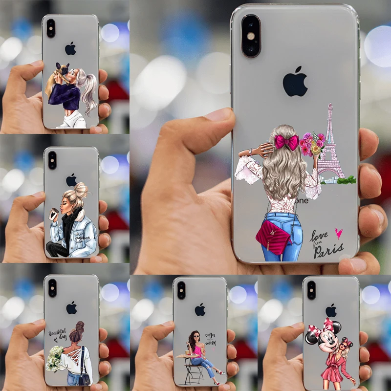 VOGUE queen Princess женский силиконовый чехол для телефона boss coffee из ТПУ для iphone 11 11Pro 5C 6 6S 7 8 Plus 5s 5 SE X XR XS Max