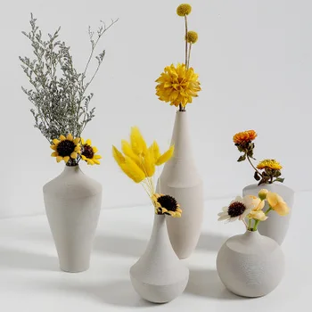 

Creative Nordic Ceramics Vase Flower Arrangement Design Decorative Ornaments Modern Home Living Room Jingdezhen Vaess Gift