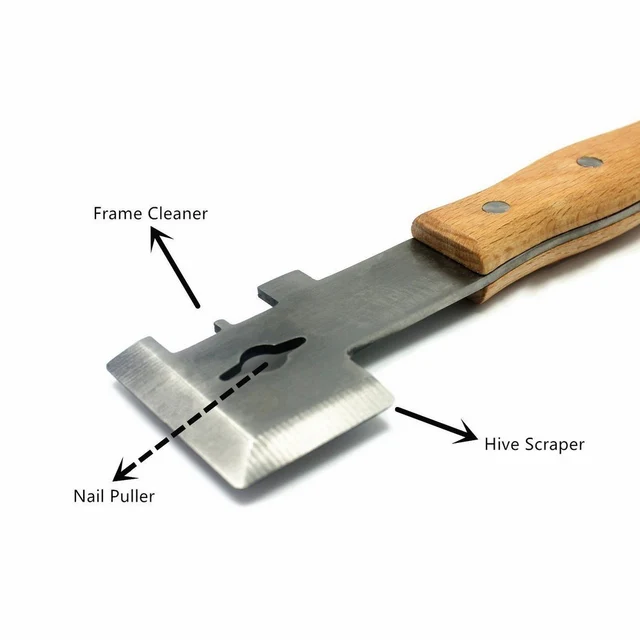 Méhészeti Méhkate Szerszámok J Típusú Fa Fogantyúval Vágott Mézkés Termék Méhkaskaparó Méhészkészletekhez - Image 6