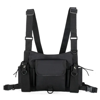 

Nylon Tactical Vest Chest Rig Pack Casual Travel Men Holster Vest Waist Pack For Two Way Radio Waist Bag Male Drop Shipping Bags