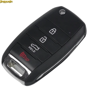 

jingyuqin 4 Buttons Folding Flid Key Case Shell for KIA Carens Cerato Forte K3 K5 Car Fob Cover Housing Car-styling