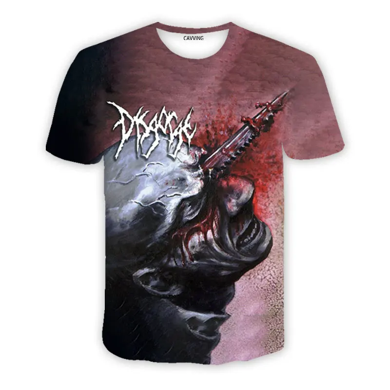 CAVVING 3D Printed DISGORGE ROCK Casual T-shirts Hip Hop Tee Shirts Harajuku Styles Tops Clothing for Men/women | Мужская одежда
