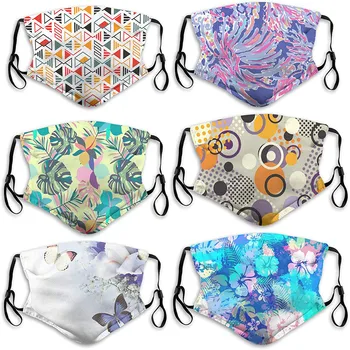 

New 2PC Fashion Printing Dustproof Windproof Fog Haze PM2.5 Can Put Filter Mask mascarillas Mascarilla Boca