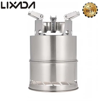 

Lixada Portable Outdoor Wood Stove Firewoods Furnace Stove Cooking Burner Lightweight Stainless Steel Picnic Camping Wood Stoves