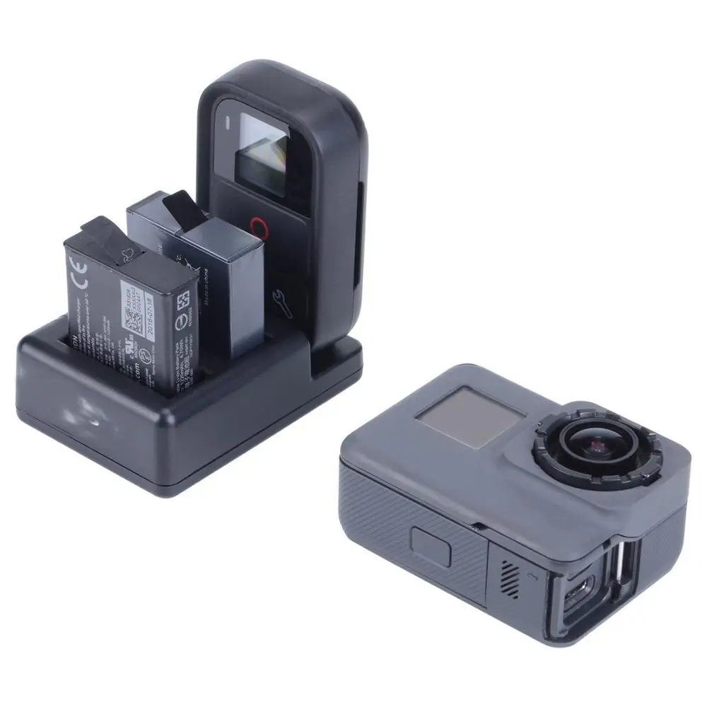 New Go Pro Hero 8 7 6 5 Smart Wifi Remote control +3 Way Batteries Charger +2pcs Battery For GoPro Hero 8 7 6 5 Black Accessores