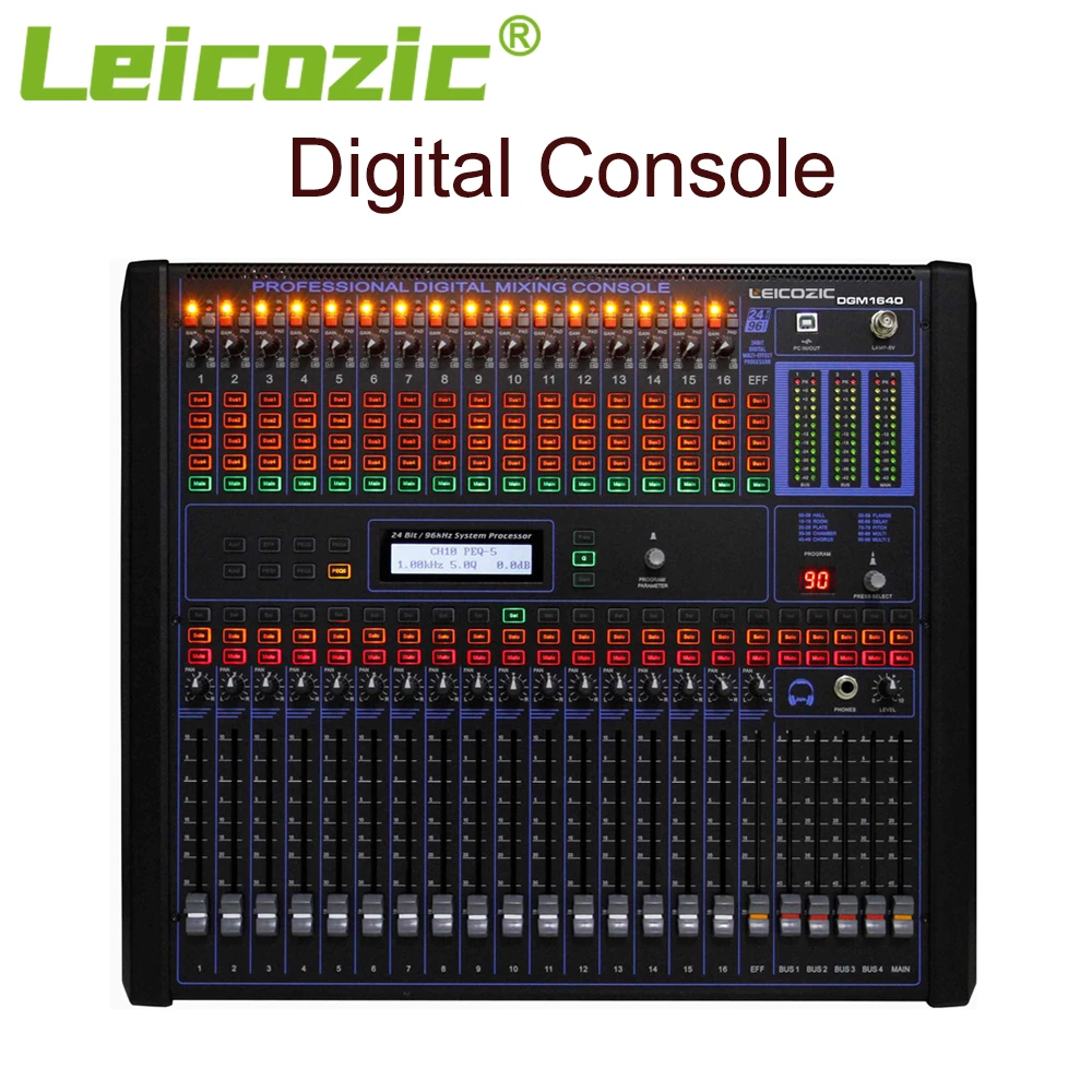 Leicozic 16 Channel Digital Audio Mixer Desk 19"rack Mount Professional Mixing Console Dj