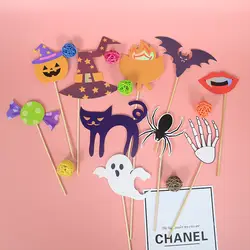 2019 Горячая Милая Хэллоуин декоративная маска реквизит для фотографий бумага тыква летучая мышь дети Хэллоуин фотобанк бутафорская маска
